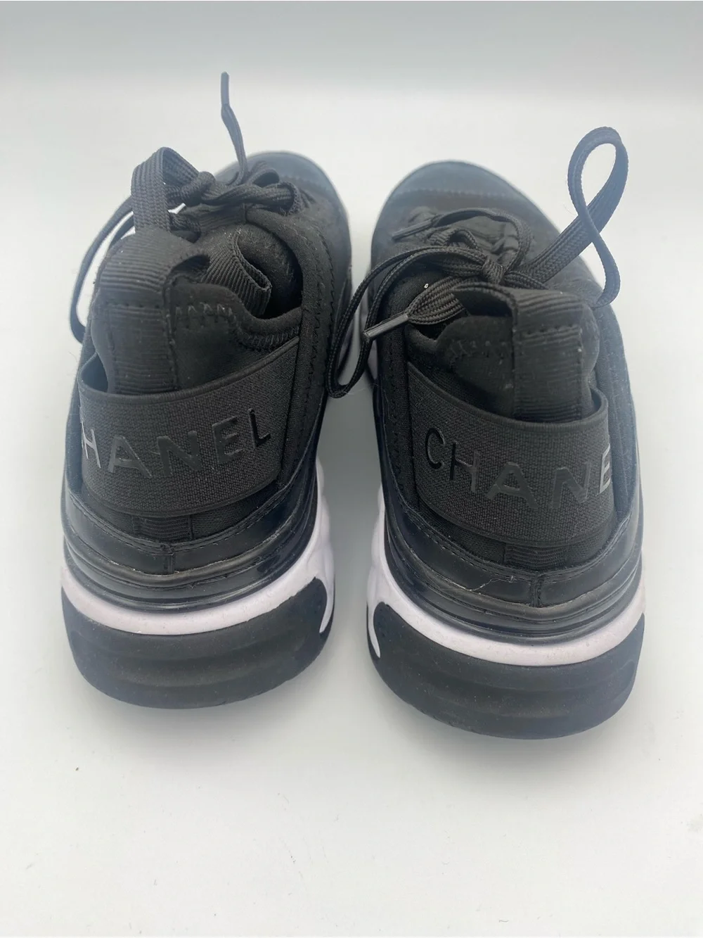CHANEL Black and White Women's Sneakers